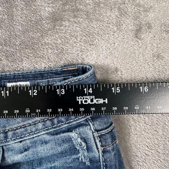 Miss Me Jeans Womens 27 Exposed Button Fly Thick Stitched Western Cowgirl Boot - Picture 11 of 15